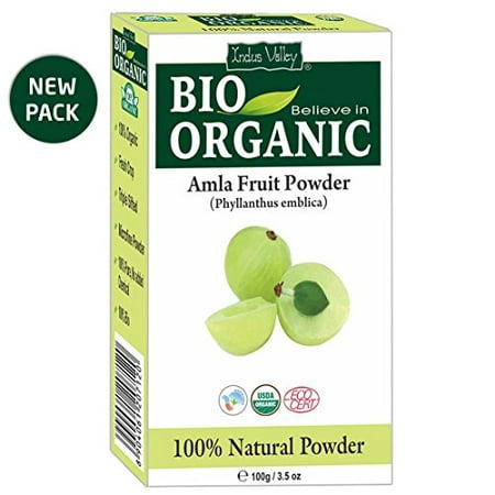 Indus Valley 100% Organic Amla Powder (Indian Gooseberry Powder) For Face, Skin & Hair Care 100