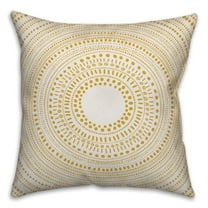 Creative Products Yellow Medallion 16x16 Spun Poly Pillow
