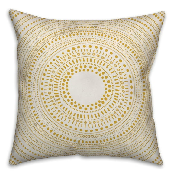 Creative Products Yellow Medallion 16x16 Spun Poly Pillow