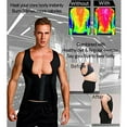 thumbnail image 3 of Lilvigor Men Sauna Sweat Waist Trainer Vest Neoprene Tank Top with Zipper for Weight Loss Workout Gym Exericise Fitness Corset Slimming Body Shaper Sauna Suits, 3 of 6