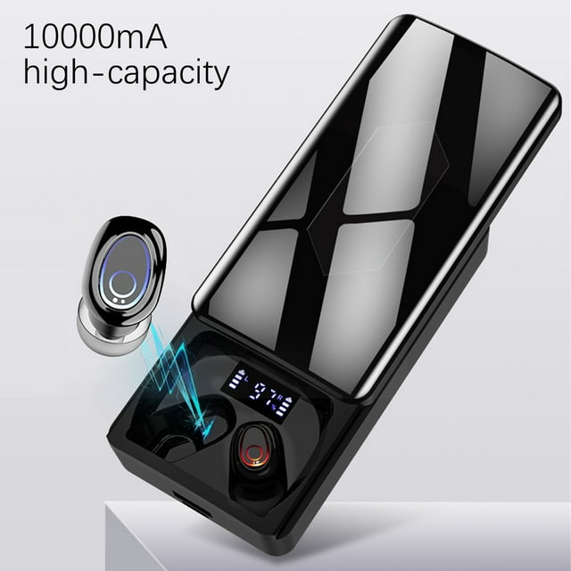 Ganfancp Y8 Mobile Power Charging Bank Auricular Bluetooth Inalámbrico, Cámara de Carga 10000Ma, Función de Pantalla Digital Liquidación 1 Par de Auriculares 1X Compartimento de Carga 1X Cable de Dat