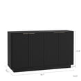 thumbnail image 6 of CQSXDA Fluted Modern Buffet Cabinet in Wood, Sideboard with Adjustable Shelves for Storage, Black, 6 of 6
