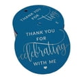 thumbnail image 1 of Inkdotpot Pack Of 100 Real Silver Foil Paper Tags Thank You For Celebrating With Me Birthday Favor Hang Tags, 1 of 6