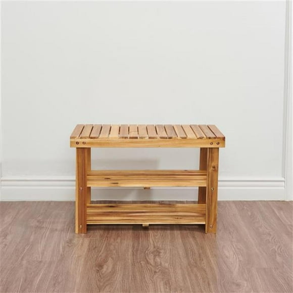 Acacia Wood Shoe Rack Benches with A High Weight Capacity of Up to 200 Pounds are The Best Choice for Entrances, Front Doors, and Bathrooms in Natural Colors