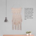 thumbnail image 4 of Macramé bohemio ahueca hacia fuera el arte tejido colgante de pared tapiz con borlas decoración del hogar para sala de estar, 4 of 8