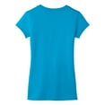thumbnail image 6 of Yellow Rooster Women's Juniors Very Important V-Neck Cotton Tee Light Turquoise XS, 6 of 6