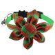 thumbnail image 1 of Rojo y Verde Patrón Gato Girasol Mascota Collar Gato Desprendido con y Corbata, 1 of 4