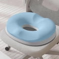 thumbnail image 4 of Blue Double Layer Donut-Shaped Memory Foam Seat Cushion,U-Cutout Tailbone Pressure Relief Pad,Ergonomic Contoured Support Cushion for Office Chair,Car Seat&Extended Sitting(17.32*15.75*2.95 in), 4 of 6