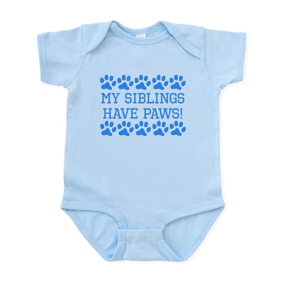 CafePress - My Siblings Have Paws Body Suit - Baby Light Bodysuit, Size Newborn - 24 Months