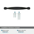 thumbnail image 4 of Amerock Inspirations 3-3/4 inch (96mm) Center-to-Center Matte Black Cabinet Pull, 10 Pack, 4 of 4