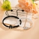 thumbnail image 5 of Set de pulseras Mealguet Puzzle en forma de corazón de acero inoxidable trenzado, 5 of 7