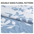 thumbnail image 4 of JOOJA Knit Throw Blanket Super Soft Cozy Leaf Blanket for Bed Couch, 50"x60", Blue, 4 of 6