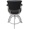 thumbnail image 2 of Miami Counter Height 26" Swivel Tilt Metal Bar Stool - Gray Vinyl - White Frame, 2 of 3