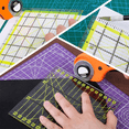 thumbnail image 3 of 4 PCS Quilting Ruler, Square Quilting Rulers Fabric Cutting Ruler Acrylic Quilters Rulers Clear with Non Slip Rings, 3 of 6