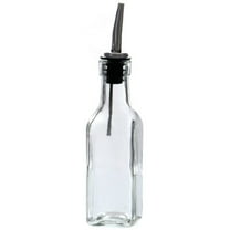 HUBERT® Olive Oil Bottle with Stainless Steel Pourer 6 oz Glass