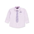 thumbnail image 3 of Kids World Boys' Dress Shirt & Tie (Patterns May Vary) - lilac, 5 (Little Boys), 3 of 4