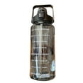 thumbnail image 1 of With Straw Fitness Cup Water Bottle For Home Outdoor Plastic Large-Capacity Transparent 2000ml, 1 of 20