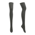 thumbnail image 2 of Kiskick 1 Pair Women Socks Jacquard Thigh High Over Knee Stockings Stretchy Japanese Style Autumn Winter Socks for Daily Wear, 2 of 8