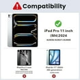 thumbnail image 2 of JINRAN Case for iPad Pro 11 inch (M4) 5th Generation 2024, Heavy Duty Shockproof Protective Case with Screen Protector, 360° Rotating Stand, Hand/Shoulder Strap, 2 of 9