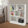 thumbnail image 5 of Bookcase, Wooden Bookshelf with 7 Compartments, 3-Tier Freestanding Display Storage Shelves, Cabinet Rack Organizer, DIY Book Case for Living Room, Bedroom, Home Office 31.5*9.06*39.37in, 5 of 25