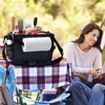 thumbnail image 3 of FANGSUN Large Grill and Picnic Caddy with Paper Towel Holder, BBQ Organizer for Utensil, Plate, Condiment, Collapsible & Easy Carry Griddle Caddy, Must Haves for Outdoor, Camper, Travel, Car, RV, 3 of 8