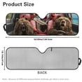 thumbnail image 5 of Garronmavis Brown Bear Driving Windshield Sunshade for Jeep Wrangler,Windshield Shade Blocks UV Rays, Compatible with Jeep Wrangler TJ JK JL 2/4 Door, 5 of 6