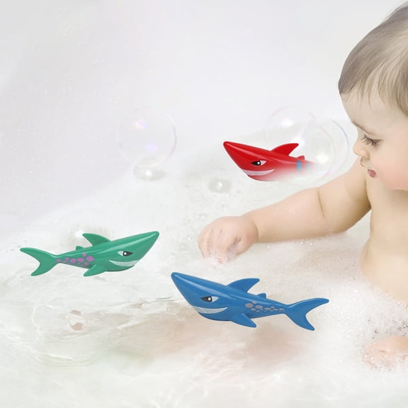 bxhwj Diving Shark Toys, Colorful Submerged Pool Bath Toy Set for Kids Swimming, Diving Shark Toys, Swimming Skill Development Gift for Children Boys Girls Fun