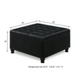 thumbnail image 2 of CQSXDA Large Square Storage Ottoman with Wooden Legs, Upholstered Button Tufted Coffee Table with Nail Trims, 2 of 9