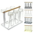thumbnail image 1 of SPRING PARK Cup Drying Rack Stand, Metal Bottle Drying Organizer with Wood Handle, 1 of 7