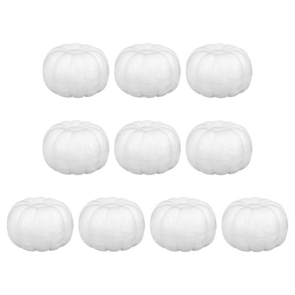 Yunhgft 10Pcs White Foam Pumpkins Crafts Props Artificial Pumpkins for Halloween Wedding 8CM