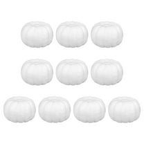 10Pcs White Foam Pumpkins Crafts for Halloween Autumn Fall Harvest Household 10CM