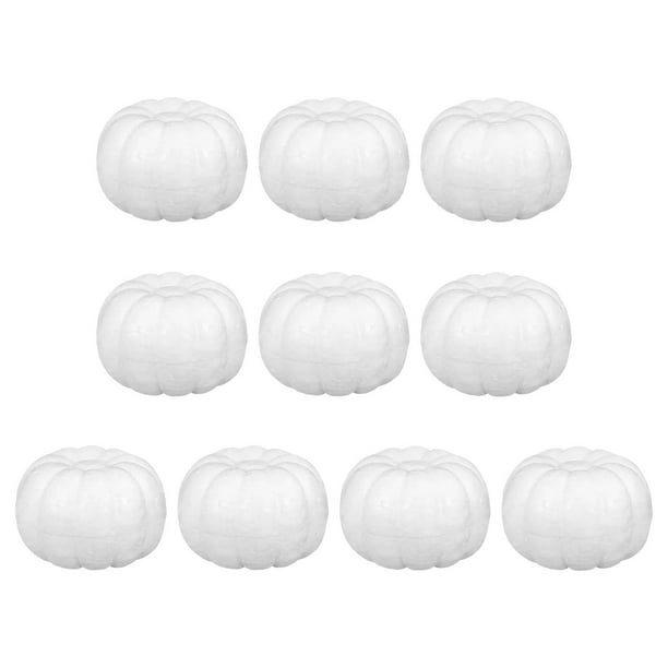 10 Uds. Manualidades De Calabazas De Espuma Blanca Para Halloween, Otoño, , Hogar, 10CM BLESIY Calabazas De Espuma Blanca