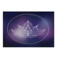 thumbnail image 1 of Galaxy Mandala Cutting Board, Boho Style Lotus Flower Illustration on Space Background, Decorative Tempered Glass Cutting and Serving Board, Small Size, Dark Purple Violet, by Ambesonne, 1 of 1