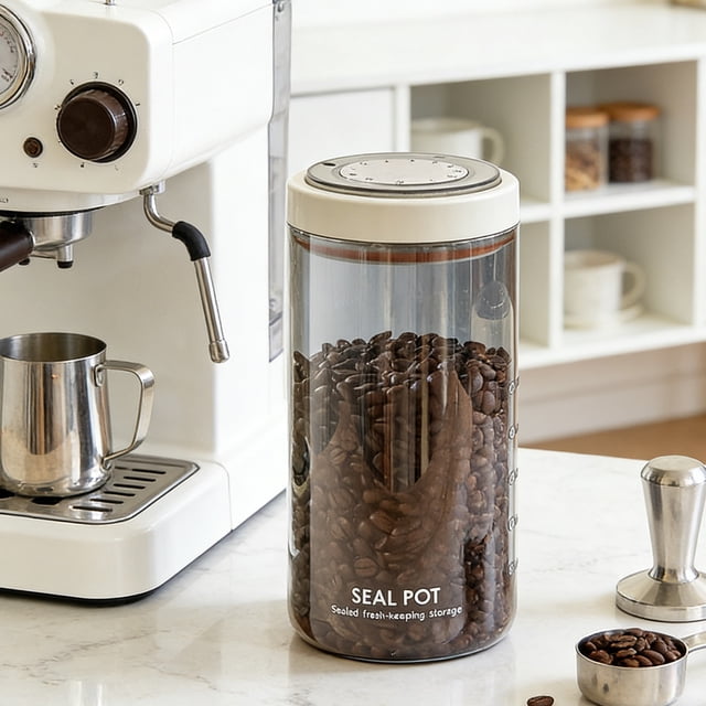 EGNMCR Push-top Coffee Legume Storage Jar High-borosilicate Glass Airtight Jar Liquor-making Jar Tea And Dried Fruit Storage Jar Glass Push Top Storage Jar