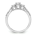 thumbnail image 2 of 14K White Gold Diamond, Lab Grown Round Ring Band True Origin Diamond VS SI, D E F, 3 4 ctw 3 Stone Plus , Size 5, 2 of 2