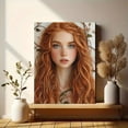 thumbnail image 6 of Redhead Girl Canvas Art Print，Perfect for Bedroom，Living Room，Bathroom，Office，and Dorm Decor, 6 of 8
