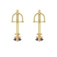thumbnail image 4 of Clara Pucci 1Ct Natural Amethyst Marquise Cut VVS1 Push Back Stud 18k Solid hypoallergenic Gold Designer Earrings For February, 4 of 7