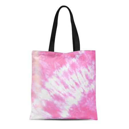 Hand Batik Cotton Shoulder Bag ASHLEIGH Canvas Tote Bag Abstract Batik Tie Dyed on White Hand Dye Fabrics Durable Reusable Shopping Shoulder Grocery Bag ()