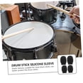 thumbnail image 4 of Drum Stick Mute Set, Attenuating Sound Stretchable Silicone Drumstick Tips Durable  for Percussion Instrument, 4 of 7