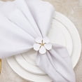 thumbnail image 3 of Shenmeida  Set of 6 Napkin Rings with Flower Napkin Ring Holders for Wedding Party Holiday Banquet Christmas Dinner Delicate Serviette Buckles Decor Favor, 3 of 9