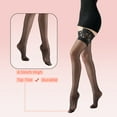 thumbnail image 5 of G&Y 20D Backseam Thigh-High Stockings, Stay Up Lace Sheer Tights, 2 pairs, Black L, 5 of 6