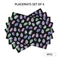 thumbnail image 2 of Placemats Set Of 4 / 6, Diamond Colorful Placemats For Dining Table Indoor/Outdoors Heat Resistant Washable Placemats 18" X 12", 2 of 8