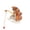 Orange, variant on Sitting Cat Figurine, 1.18" Miniature Orange Cat with Fishing Rod, PVC Collectible Ornament for Desk Shelf Terrarium