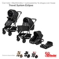 thumbnail image 1 of Carriola de Viaje para Bebe Plegable Ligera con Portabebe-Negro, 1 of 8