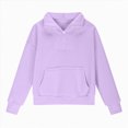 thumbnail image 4 of Towmus Girls Sweatshirt Oversized Sweatshirts Half Zip Pullover Tops for Juniors Long Sleeve Drop Shoulder Fleece Workout Pullover Solid Sweatshirt, 4 of 5