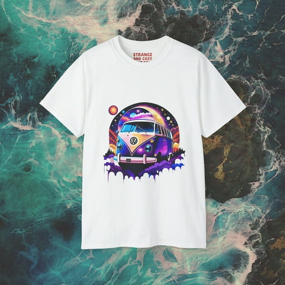 Strange and Cozy Gear Galactic Vintage Roadtrip Graphic Tee, Sizes S-5XL