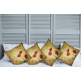 thumbnail image 6 of Ambesonne Vintage Throw Pillow Cover 4 Pack, Poppy Flowers Bohemian, 18", Pale Brown Vermilion, 6 of 6