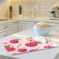 thumbnail image 6 of Cherry Flowers Fruit Dish Drying Mat Microfiber Kitchen Pad Large Counter Absorbent Dish Mats Drainer Rack 18"x24", 6 of 7