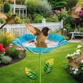 thumbnail image 6 of sruoe Flower Shaped Standing Bird Feeder, Iron Metal Bird Feeder with Stake, Ground feeders, Freestanding Outdoor Garden Yard Decor, Rustproof Weather Resistant Tray for Wild Birds, 6 of 6