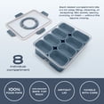 thumbnail image 2 of Cook with Color 8-Compartment Snack Box Food Storage Carrier, Charcuterie Container with Ice Pack, Portable and Dishwasher Safe, Leak Proof, Blue, 2 of 10